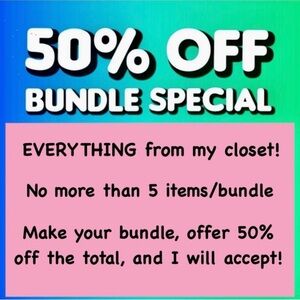 Closet Sale 50% Off Bundles Pink Graphic Promo